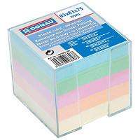 Poznámkový blok kocka 83x83x75mm nelepená pastel v krabičke/700 lístkov