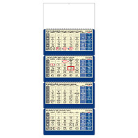 Kalendár nástenný štvormesačný Luxus 4M modrý /SG/