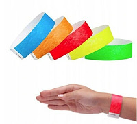 Páska identifikačná TYVEK 1,9cm papierová na ruku neón žltá