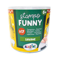 Sada razítiek Aladine Stampo Funny, safari, 17 ks