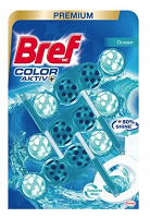 WC blok závesný Bref Premium Color active 3x50g tyrkysový, oceán