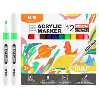 Popisovač M&G Acrylic Marker neon sada 12 ks