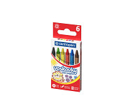 Pastelky voskové okrúhle 9530 žiarivé farby/6 ks