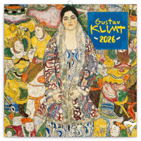 NOTIQUE Poznámkový kalendár Gustav Klimt 2026, 30 x 30 cm
