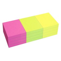 Notes samolepiaci 40x50mm neónový žltá/zelená/ružová 3x80l