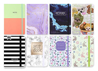 Blok A6 80listov linajkový s gumov mix vzorov