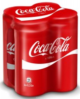 Coca Cola 4x0,33L plech.