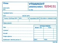 Výdavkový pokladničný doklad, A6, 100 listov,samoprepis s DPH číslovaný (IGAZ 311)