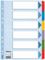 Rozraďovač A4 6 listov zosilnený kartónový Mylar