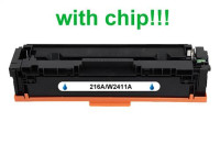 Kompatibilný toner pre HP 216A/W2411A-Plne funkčný čip! Cyan 850 strán