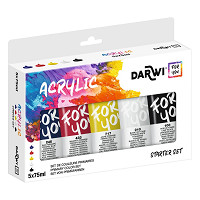 Farby akrylové Darwi 5x75 ml