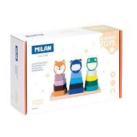 Edukačná hračka drevená MILAN - Animal Towers