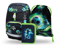 BAAGL SADA 3 Airy Plus Futbal: batoh, peračník, vrecko