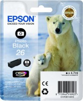 kazeta EPSON XP-600/700 T2611 Singl. 26 Claria Photo Black