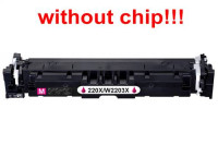 Kompatibilný toner pre HP 220X/W2203X-No Chip! Magenta. POZOR kazeta bez čipu 5500 strán