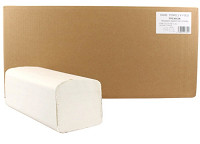 Utierky papierové skladané ZZ, 25x20 cm, 2 vrstvové, biele