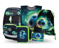 BAAGL SADA 5 Airy Plus Futbal: batoh, peračník, vrecko, zástera, peňaženka