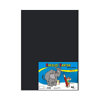 Školský kartón A3 180g čierny/50 listov