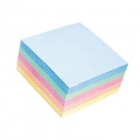 Poznámkový blok kocka 8,5x8,5x4cm lepený farebný