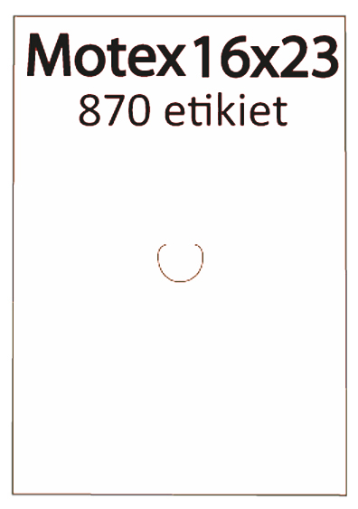 Etiketa cenovková 23x16mm MOTEX biela