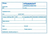 Výdavkový pokladničný doklad, A6, 100 listov,samoprepis  pre jednoduché účtovníctvo (IGAZ 897)