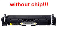 Kompatibilný toner pre HP 220X/W2202X-No Chip! Yellow. POZOR kazeta bez čipu 5500 strán