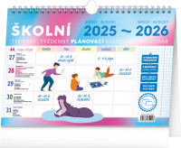 NOTIQUE Školský plánovací kalendár s háčikom CZ/SK 2026, 30 x 21 cm