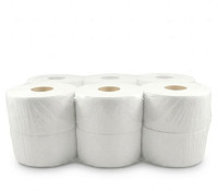 Toaletný papier  Jumbo 19 cm, 2 vrstvový, 150 m, biely /12 roliek