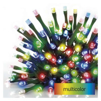 LED vianočná reťaz, 12 m, vonkajšia aj vnútorná, multicolor, programy, časovač