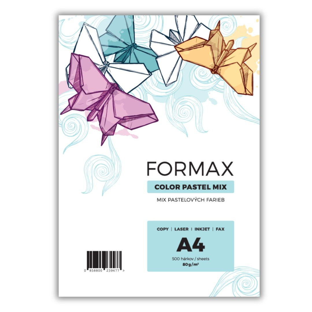 Kopírovací papier A4 80g FORMAX mix pastel/500hárkov