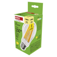 LED žiarovka Filament A70 / E27 / 18 W (150 W) / 2452 lm / Teplá biela