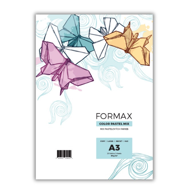 Kopírovací papier A3 80g FORMAX mix pastel /20 hárkov