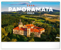 NOTIQUE Nástenný kalendár Panorámy Česka 2026, 48 x 33 cm