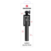 Teleskopická tyč Swissten Wired Selfie stick