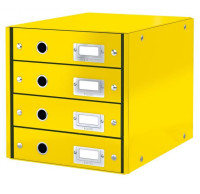 Box zásuvkový Leitz Click & Store 4 zásuvky žltý