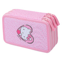 BAAGL Školský trojposchodový peračník Hello Kitty Sweet Leopard GRS