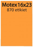Etiketa cenovková 23x16mm MOTEX oranžová reflexná