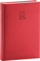NOTIQUE Denný diár Aprint 2025, červený, 15 x 21 cm