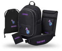 BAAGL SADA 5 Core Fortnite Llama: batoh, vrecko, ľadvinka, obal na notebook, peňaženka GRS