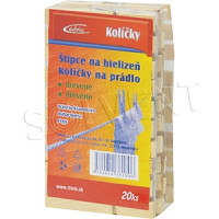 Štipce na prádlo drevené 20 ks