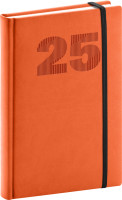 NOTIQUE Denný diár Vivella Top 2025, oranžový, 15 x 21 cm