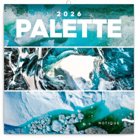 NOTIQUE Poznámkový kalendár Paleta 2026, 30 x 30 cm