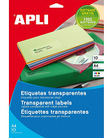 Etikety APLI A4 polyesterové priehľadné injekt/10 hárkov