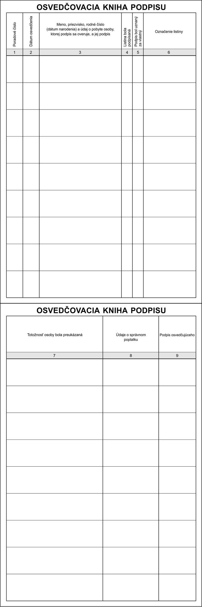 Osvedčovacia kniha podpisu, A4, 192 listov,   (IGAZ 902)