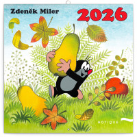 NOTIQUE Poznámkový kalendár Krtko 2026, 30 x 30 cm