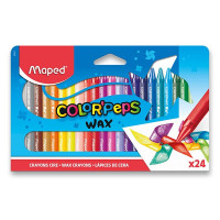 Pastelky voskové trojhranné Maped Color'Peps Wax  24 farieb