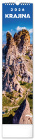 NOTIQUE Nástenný kalendár Krajina CZ/SK 2026, 12 x 48 cm