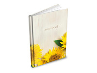 Zošit s tvrd. dosk. A6 100 list. linajkový "slnečnice"