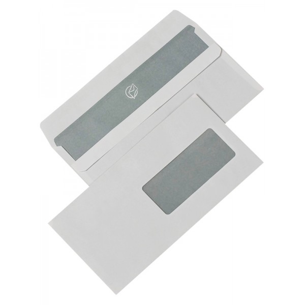 Obálka DL 110x220mm samolepiaca s okienkom, vnútorná potlač