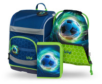 BAAGL SADA 3 Zippy Plus Futbalová lopta: aktovka, peračník, vrecko